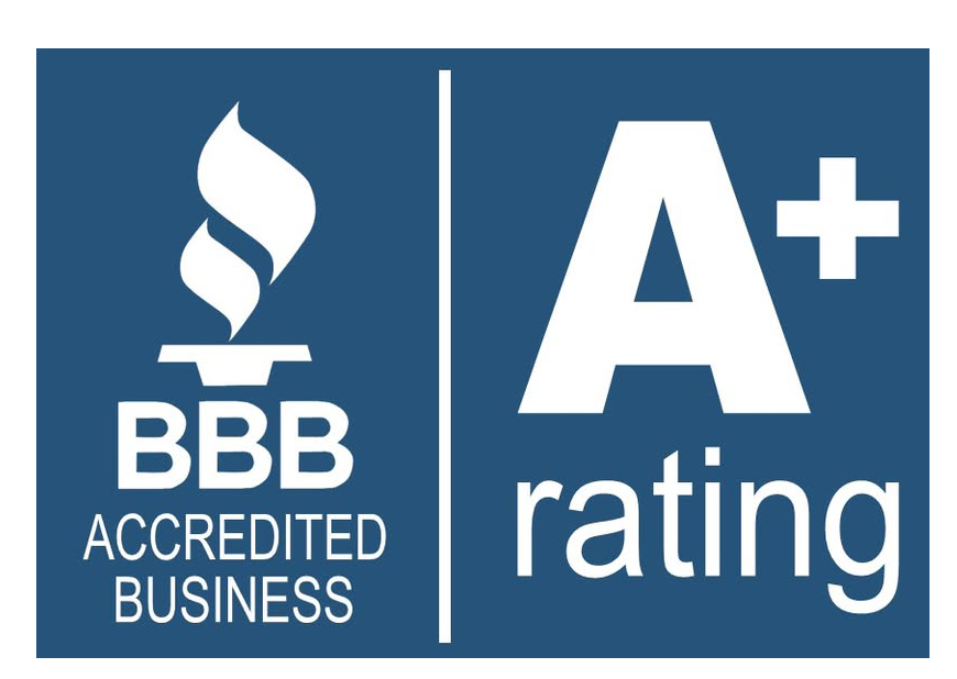 BBB accredited business A+ rating badge